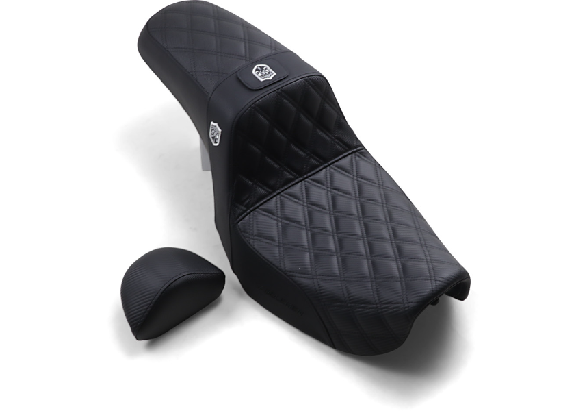 SADDLEMEN - Seat - Pro Series SDC Performance With Backrest - Full Lattice Stitch/Lumbar Gripper - Black