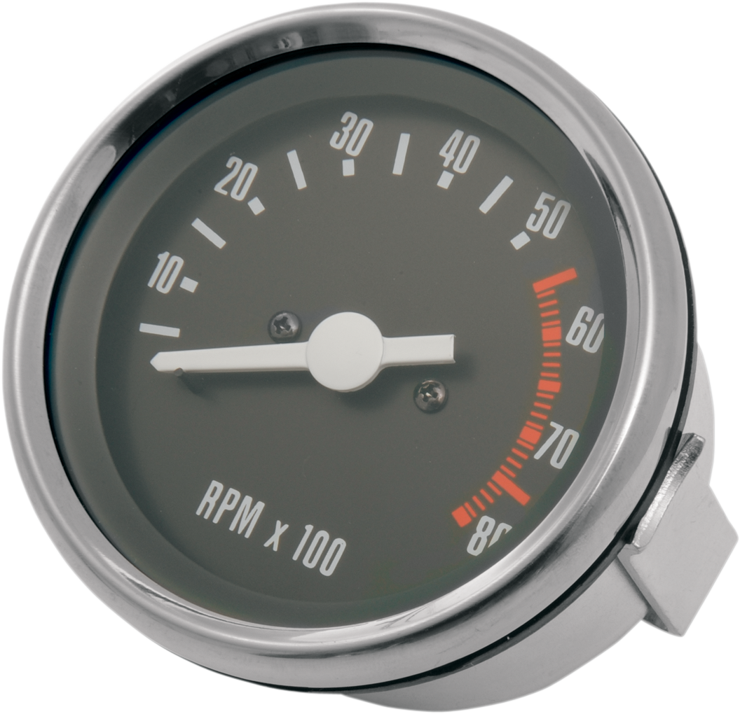 4" Electronic Tachometer - White Face