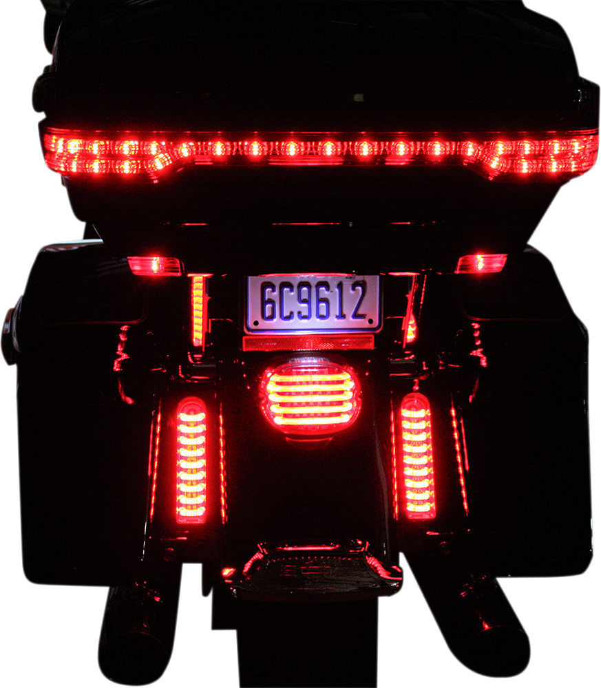 Saddlebag Lights -  Red - Chrome