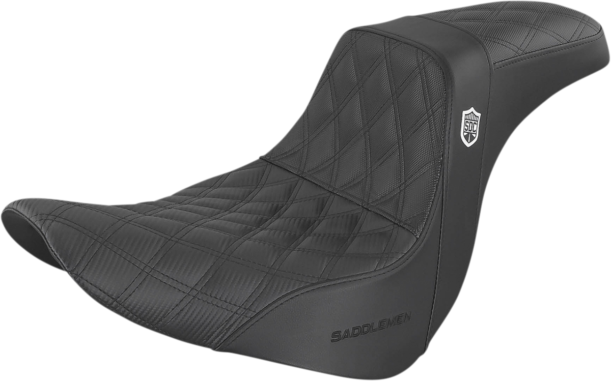 SADDLEMEN - Seat - Pro Series SDC Performance Without Backrest - Full Lattice Stitch/Lumbar Gripper - Black