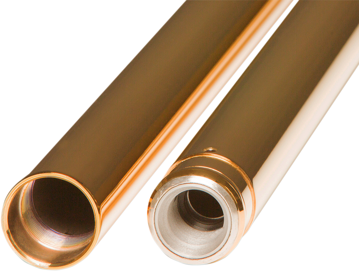 CUSTOM CYCLE ENGINEERING - Inverted Fork Tubes - Gold - 43 mm - +4" Length