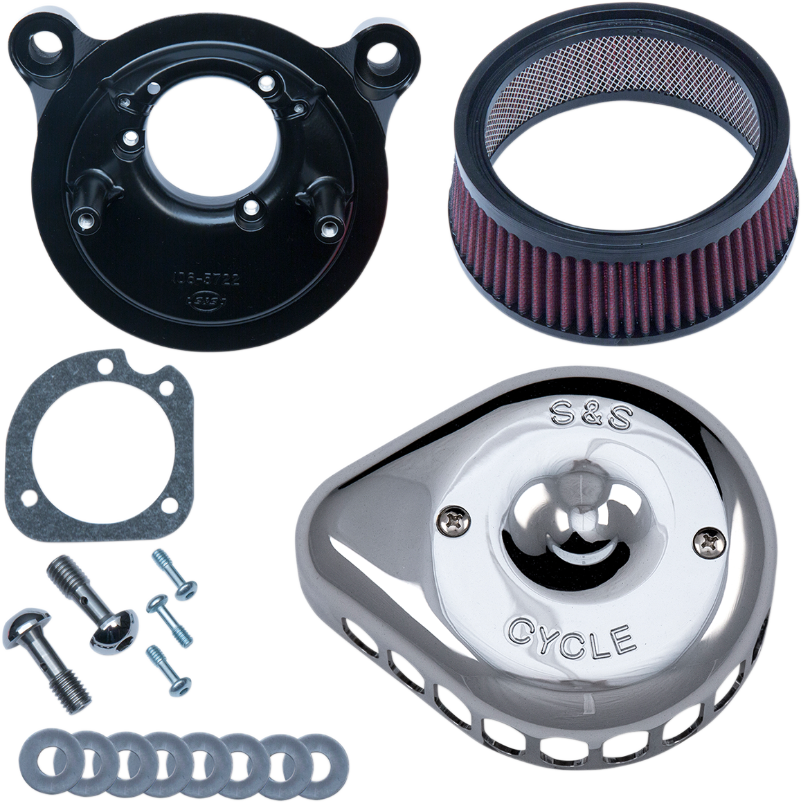 S&S CYCLE - Mounted Air Cleaner - Chrome - Twin Cam